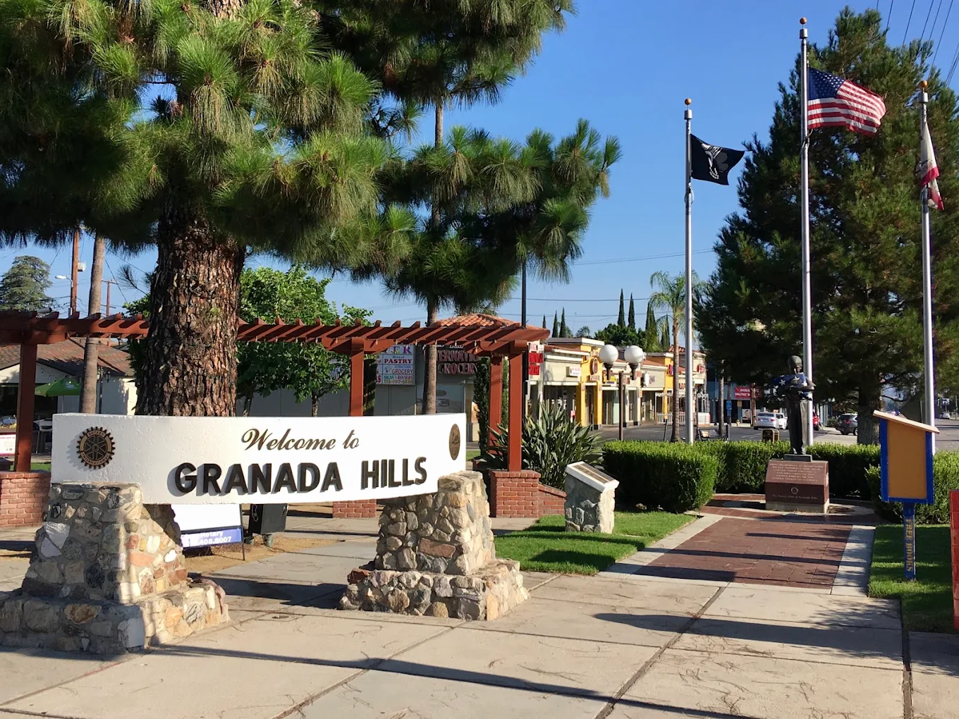Park entrance in Granada Hills, CA